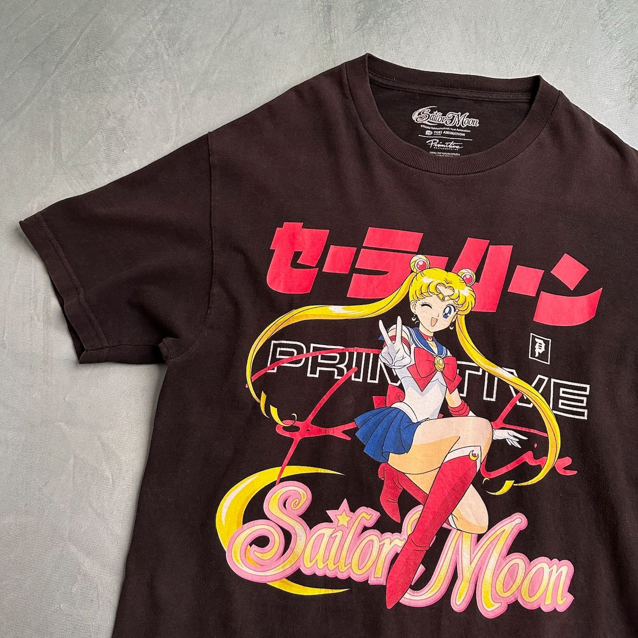 セーラームーン Tシャツ 黒　Mサイズ Amazon.co.jp: 美少女戦士セーラームーン ビンテージ加工 黒T