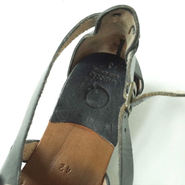 CABOCLO カボクロ Shoe40 レザーグルカサンダル 42(27cm) Black
