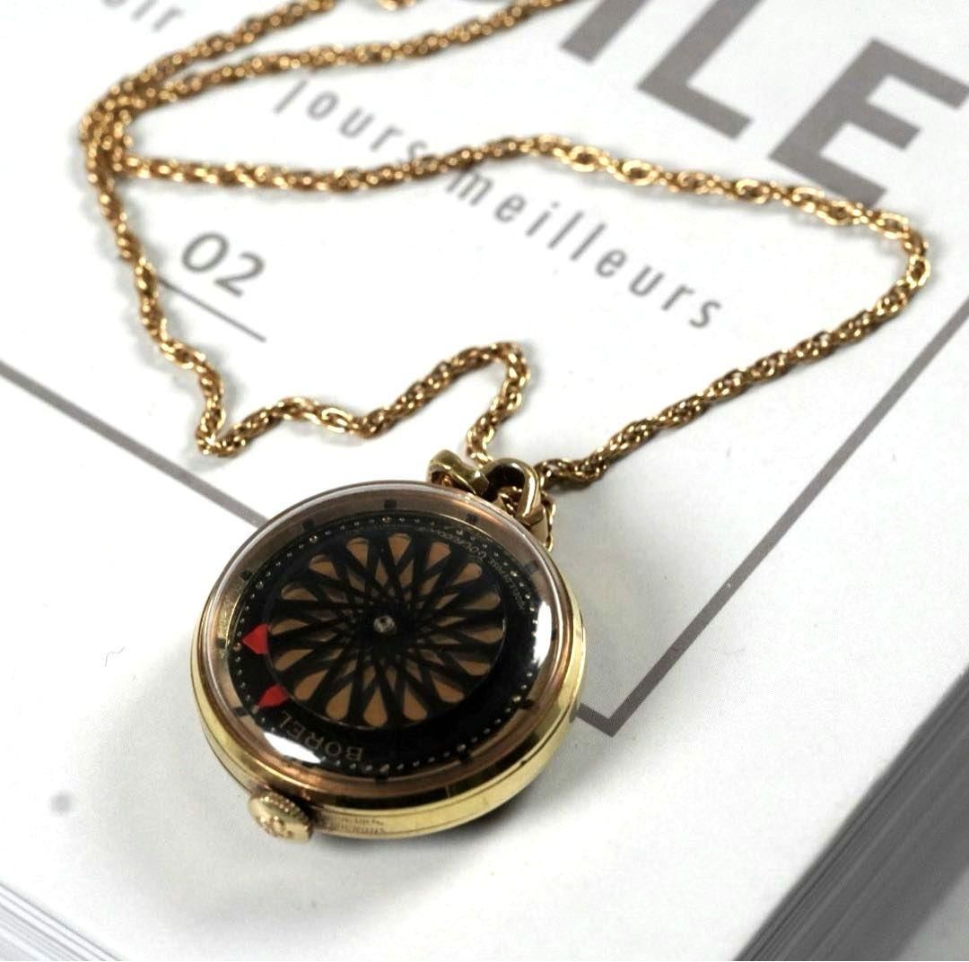アーネストボレル カクテル 万華鏡 ネックレスウォッチ レディース 手巻き 時計