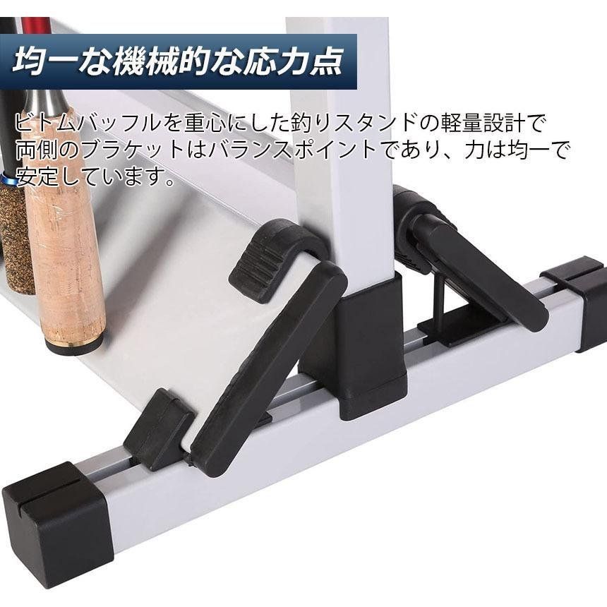 ロッドスタンド 2台セット 24本用 アルミ 釣り竿 スタンド 釣り 竿 収納 フィッシング 釣りスタンド ロッドスタンド 両面12本 簡単組立式 軽量 簡単 高さ調整 HRDEVELOPMENT_JP