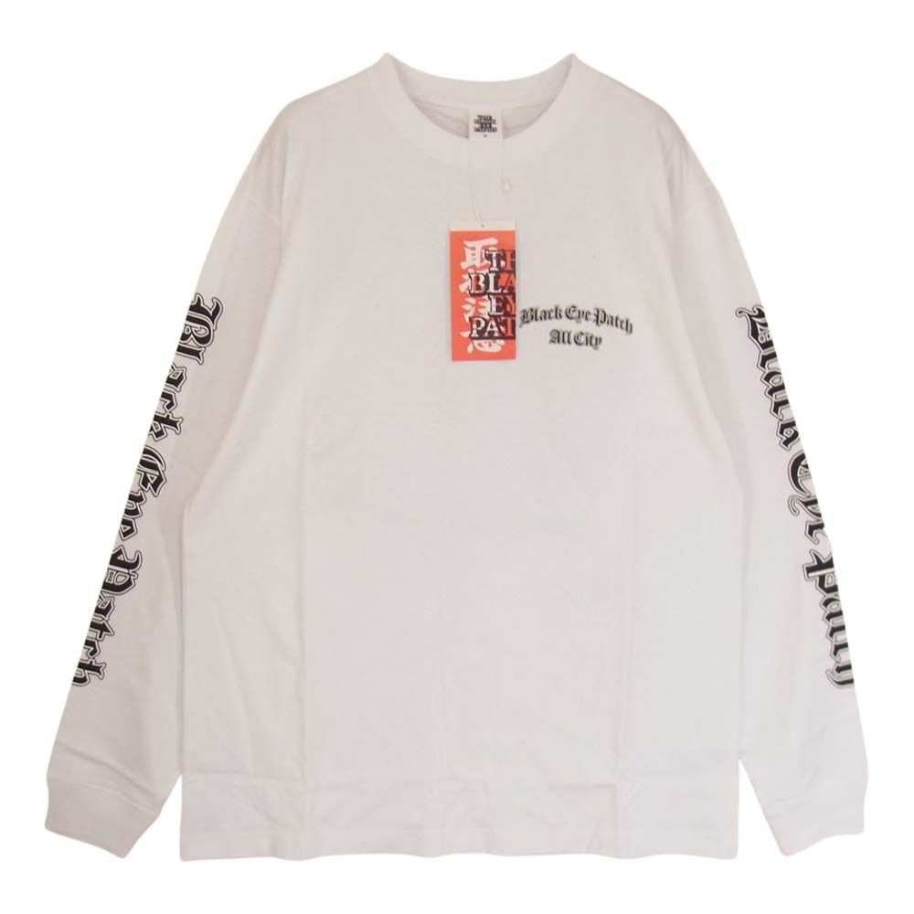 THE BLACK EYE PATCH ブラックアイパッチ 22SS ALL CITY BLACKLETTER L/S TEE 長袖Tシャツ ロンT カットソー ブラック XL