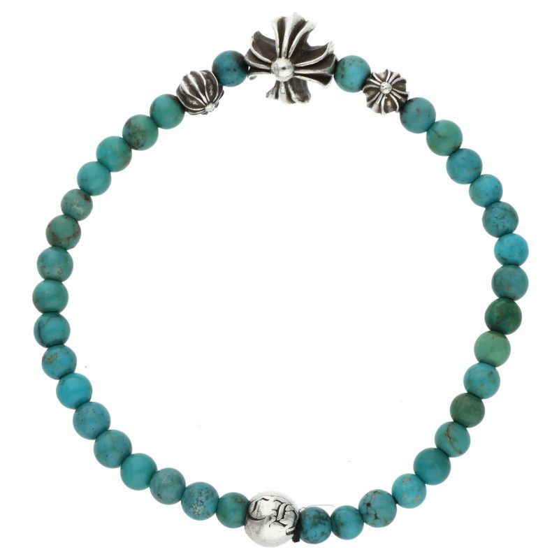  クロムハーツ 4 mm BEAD mmビーズブレス mmターコイズビーズブレスレット メンズ その他 アクセサリー
