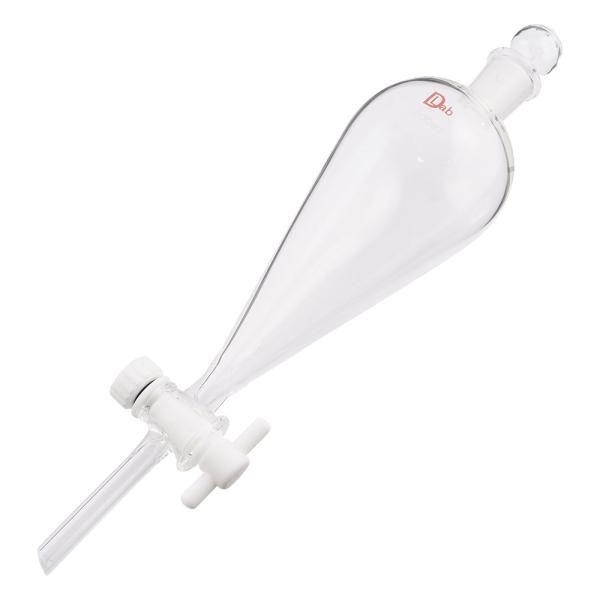 【新品・2営業日で発送】アズワン 分液ロートスキーブ型　PTFEコック付　200mL