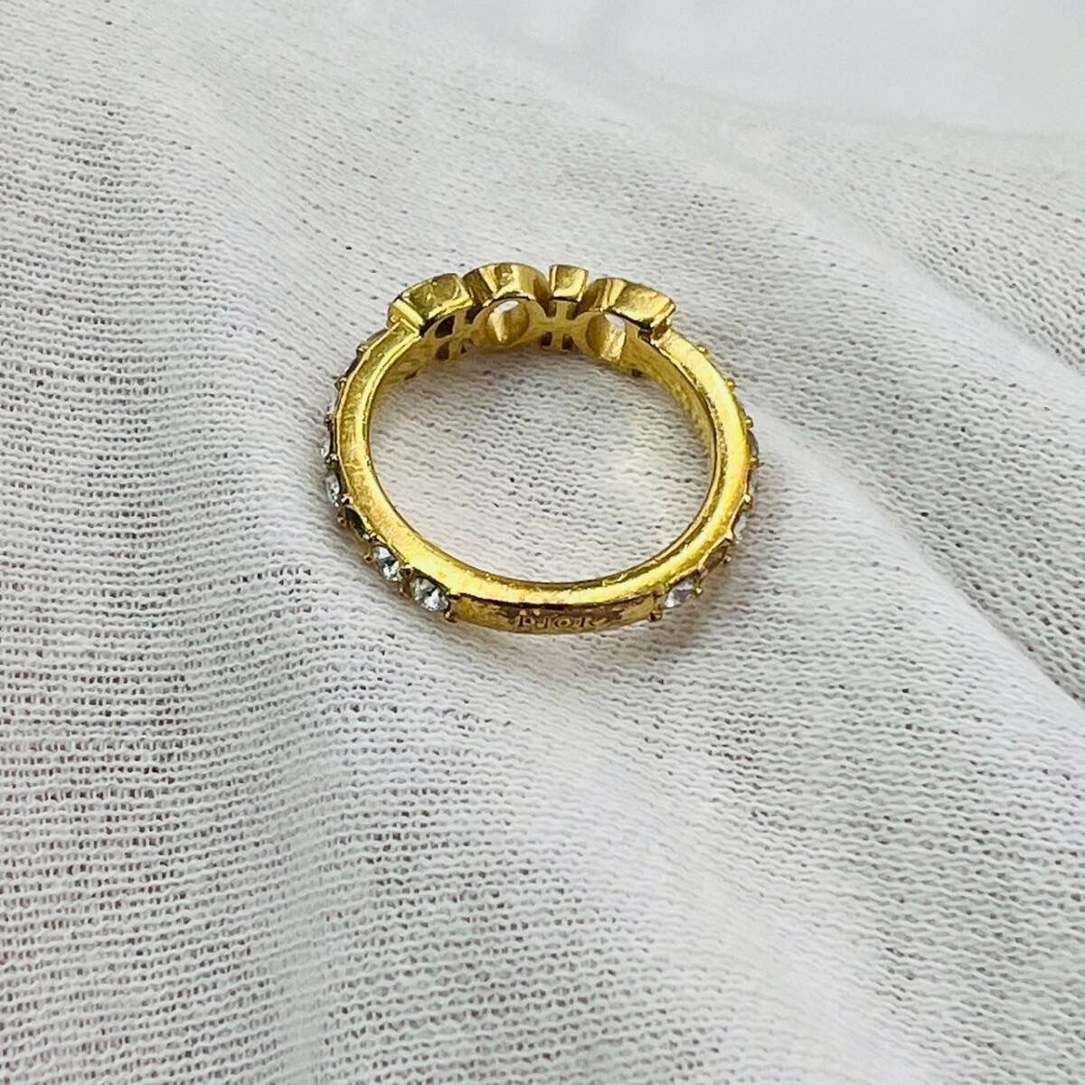 ❗️✨美品✨❗️】DIOR ディオール ロゴリング ゴールド S