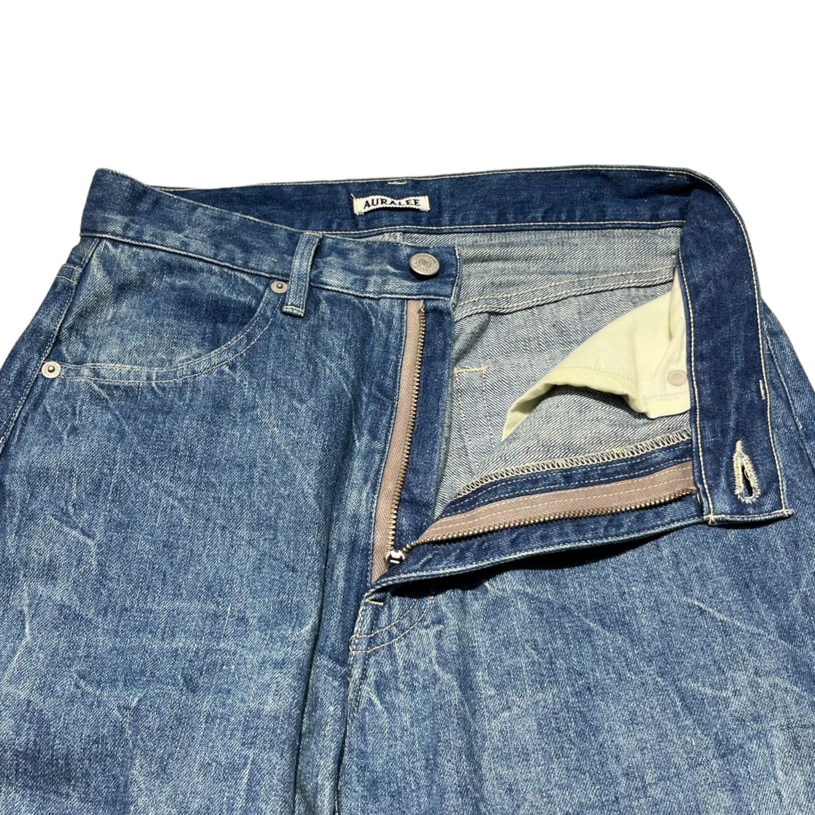 AURALEE(オーラリー) 23SS SELVEDGE FADED LIGHT DENIM PANTS 
