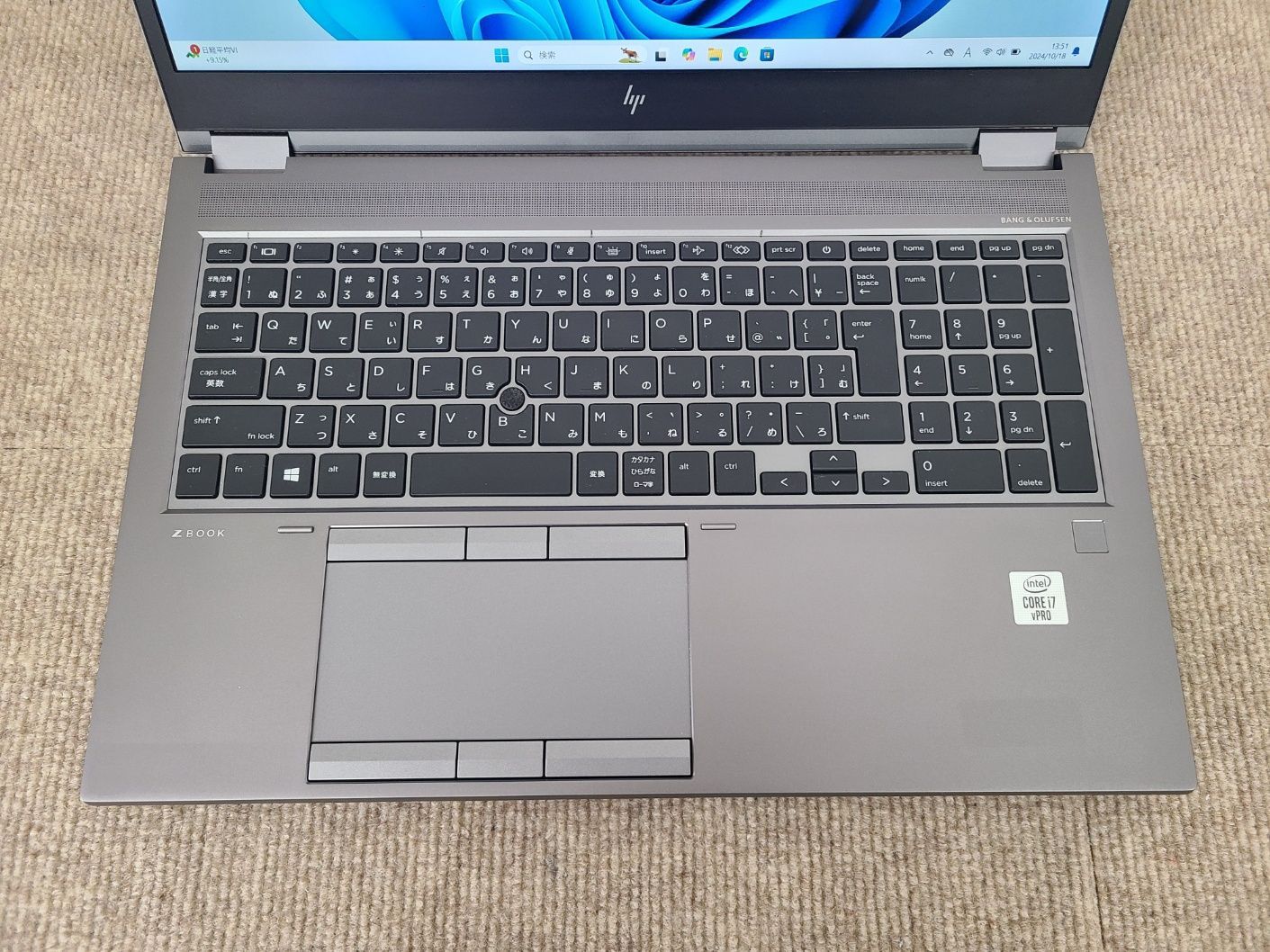 CAD/CG向け HP ZBook15 Fury G7 i7 10850H RTX3000 NVMe 1TB メモリ