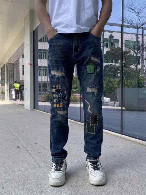 メンズ ファッション 服 男性用 オシャレ シンプル 大人 かっこいい 大きいサイズ ストリート 紳士服 ストレッチ ウォッシュ リッピング ズ ストレート スリム レッグ パンツ ジーンズ
