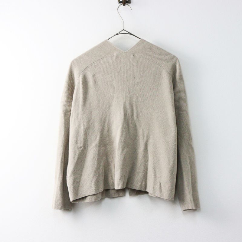 evam eva - 2023SS エヴァムエヴァ evam eva E231K052 AZE CARDIGAN 畦編み カーディガン/エクリュ ベージュ ニット コットンリネン【2400014534740】 2023SS エヴァムエヴァ evam eva E231K052 AZE CARDIGAN 畦編み