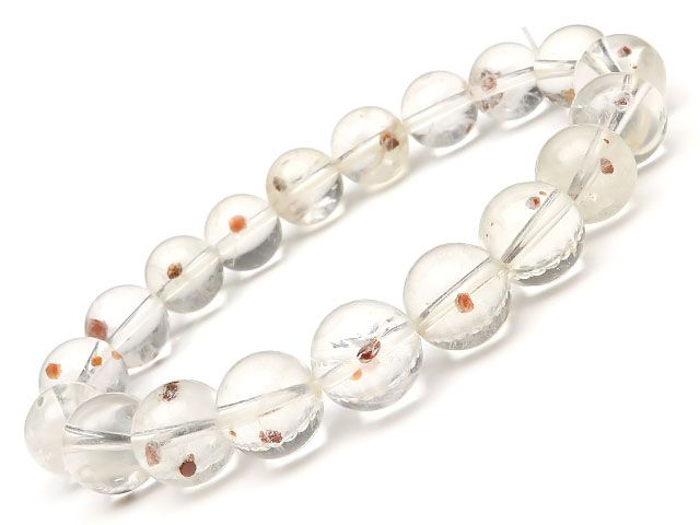 ガーネットインクォーツ 丸玉ブレス 9～11mm No.19 1点もの | 60-26 QQQQ-BS19