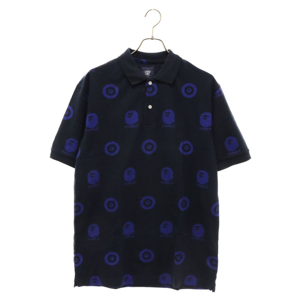 A BATHING APE (アベイシングエイプ) 総柄 半袖ポロシャツ 1920