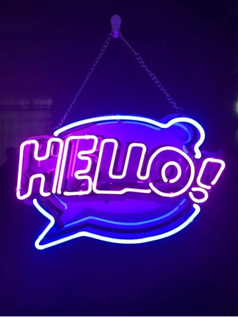 オリジナル　ネオンサイン HELLO ネオン管 省エネ 大人気　オーダーメイド D104