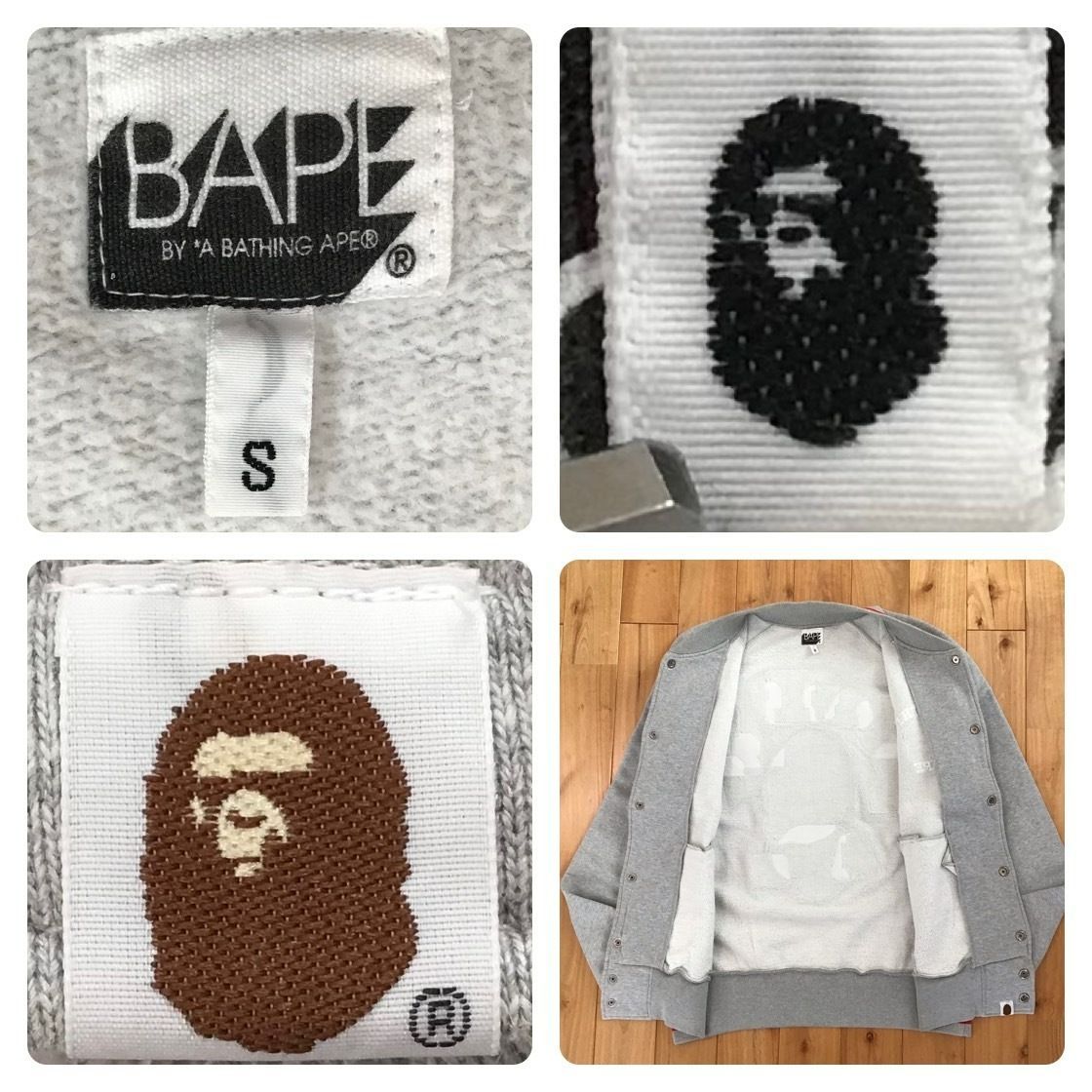 ネオンカモ スウェット スタジャン BAPE エイプ ベイプ アベイシングエイプ BAPE LOGO スウェット スタジャン Sサイズ a bathing ape sweat