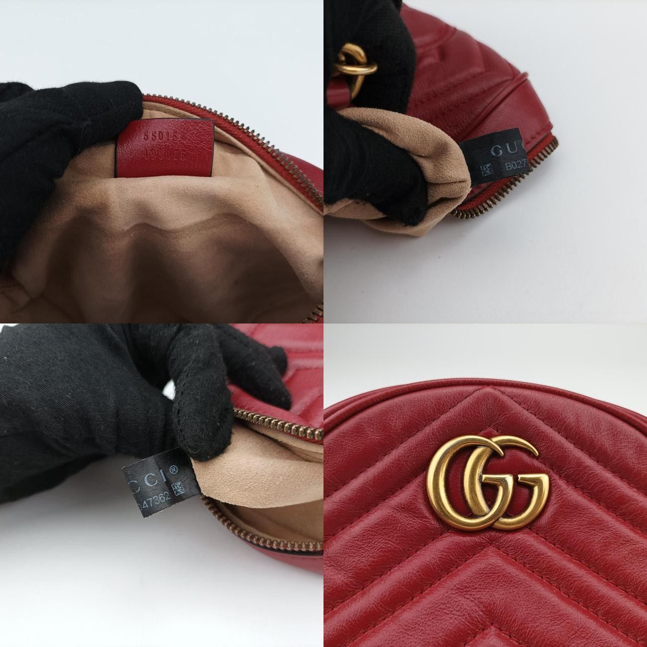 グッチGucciGGマーモントレッドレザー550154B027047362