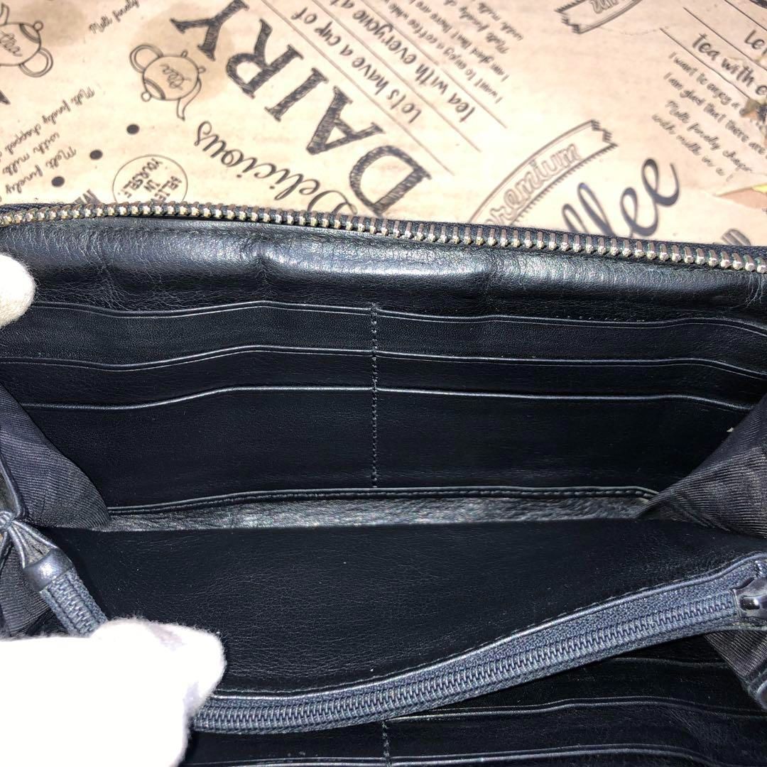 グッチ 長財布 ラウンド シマレザー マイクロGG 黒 SG3369B - メルカリ