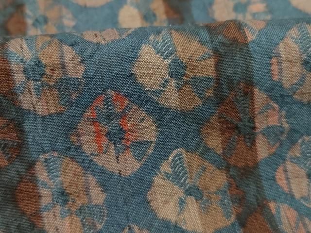 平和屋着物○上質な紬 絞り 鹿の子間道 やまと誂製 正絹 逸品