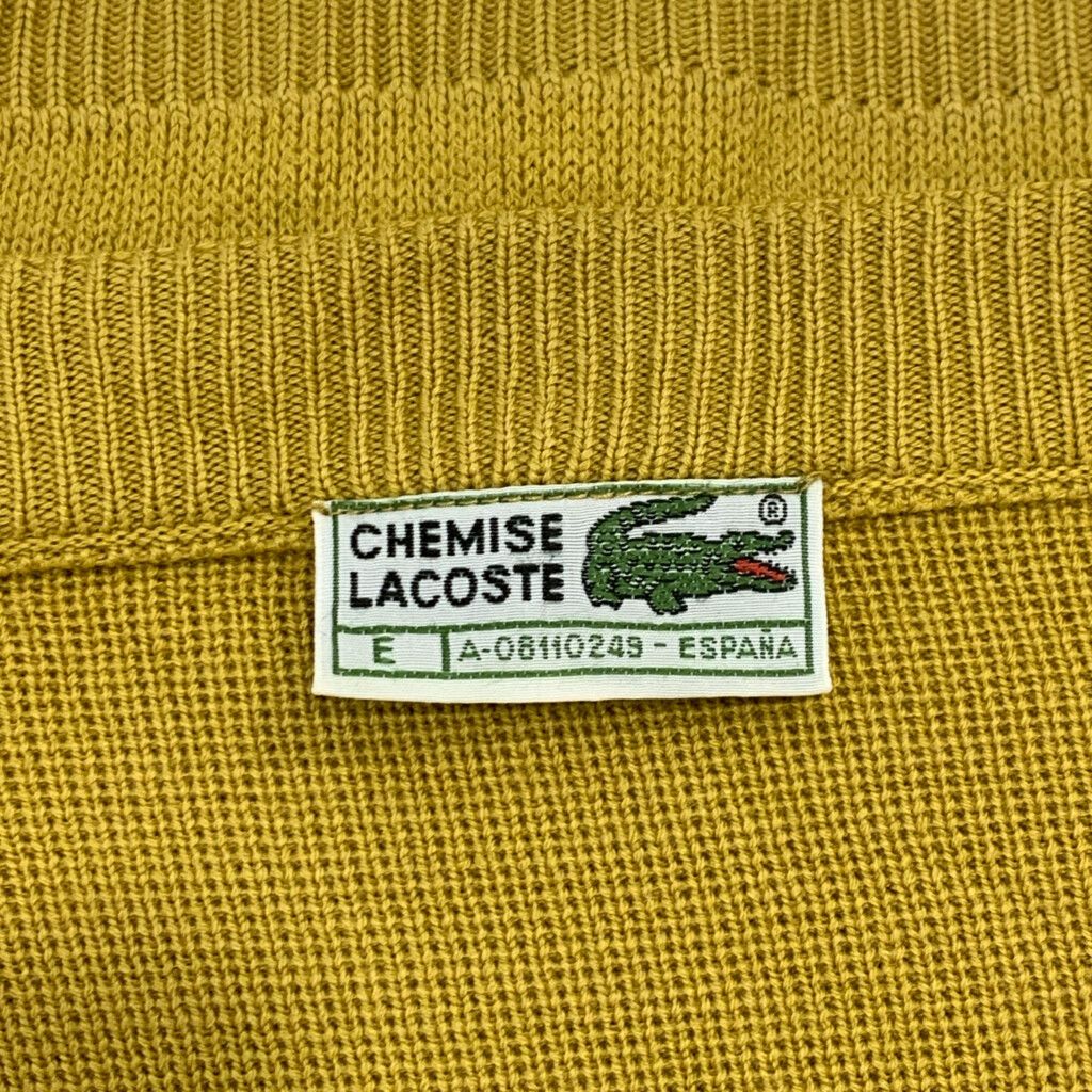 LACOSTE ラコステ ウール ニット カーディガン イエロー (メンズ