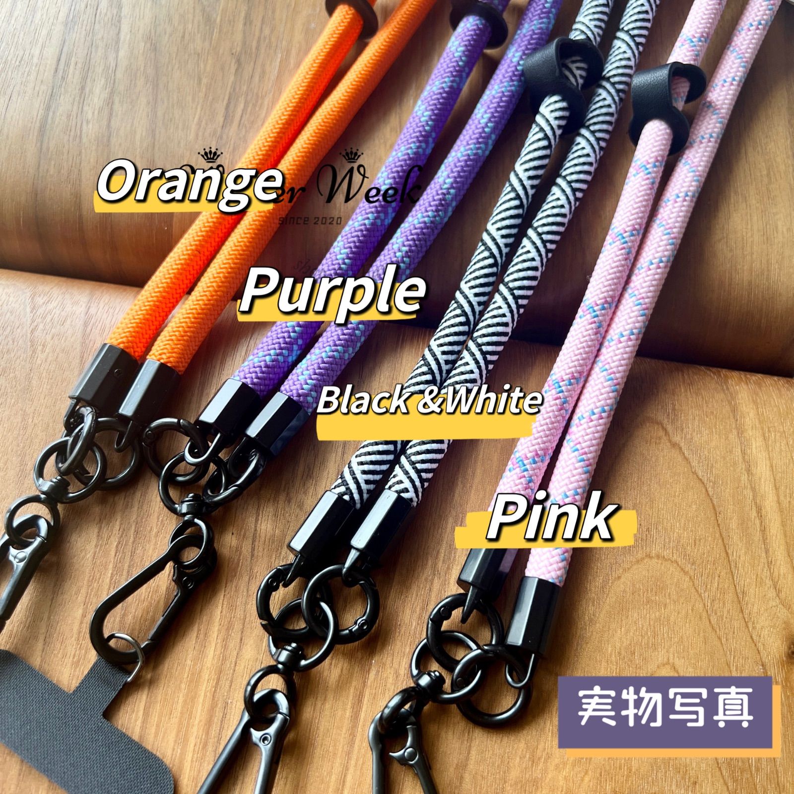 スマホショルダー ストラップ ポーチ 緑　太め チェーン アウトドア スマホショルダー ストラップ ミニポーチ付き[品番：QN000006338