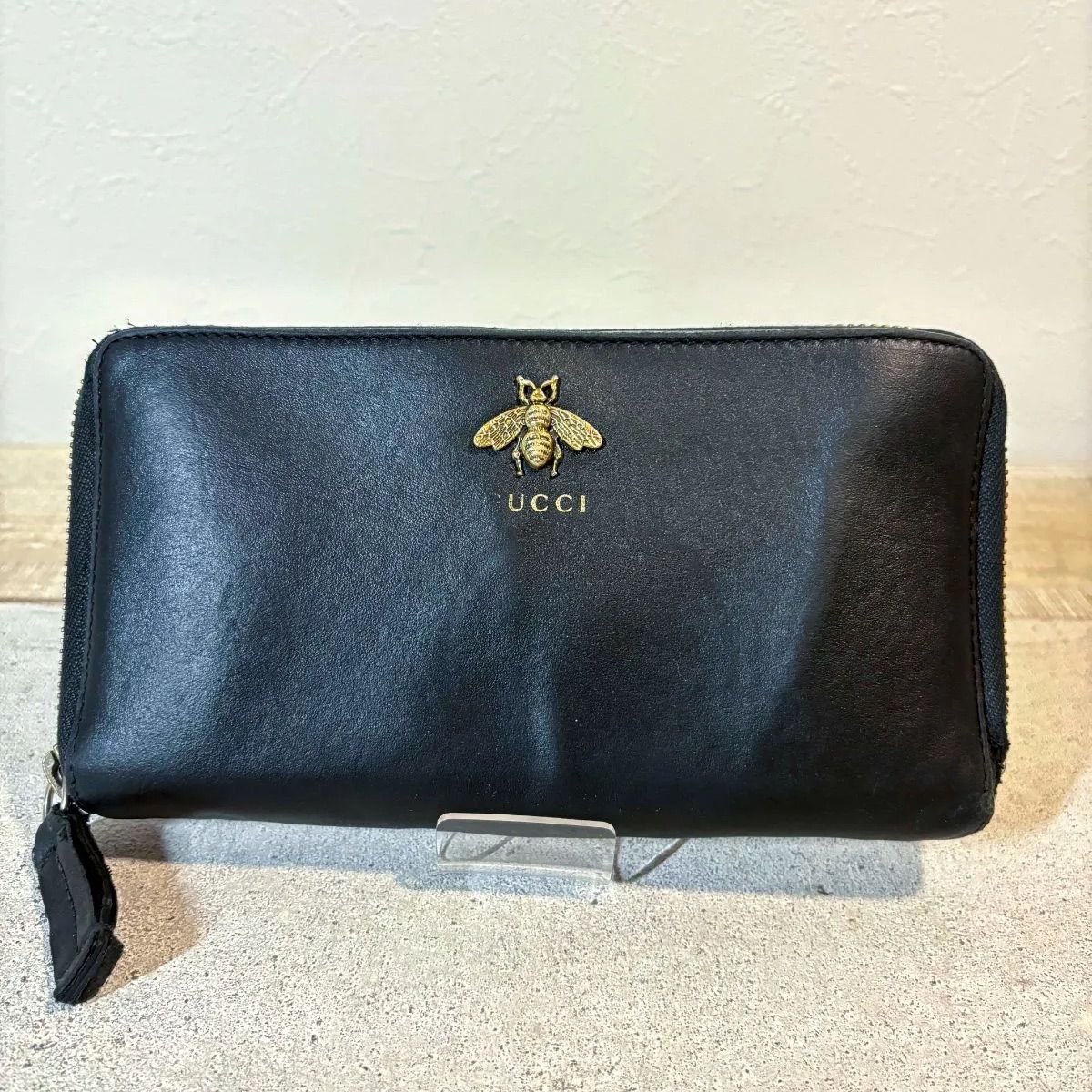 GUCCI グッチ 523667 アニマリエ レザー ジップラウンド ラウンドファスナー 長財布 黒 ブラックGUCCI グッチ 523667  アニマリエ レザー ジップラウンド ラウンドファスナー 長財布 黒 ブラック - メルカリ