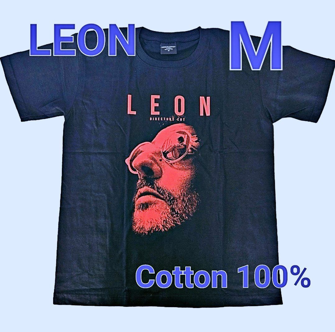 新品】Tシャツ 黒 Mサイズ レオンLEON マチルダ ビックプリント