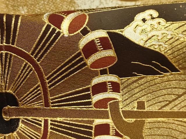 平和屋着物▽豪華色留袖　単衣　名所風景文　暈し染め　金彩　正絹　逸品　DAAS0072az 平和屋着物▽豪華色留袖 単衣 名所風景文 暈し染め 金彩