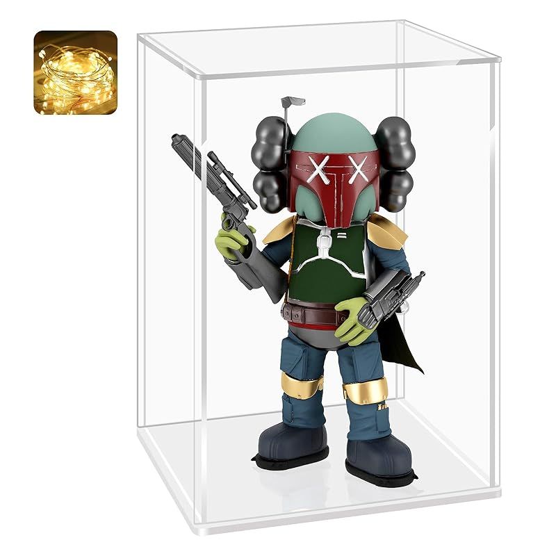 アクリルケース フィギュアケース ディスプレイケース コレクションケース 陳列ケース 人形ケース 透明アクリル プラモデル 壁掛け 飾り用 展示用 台座ホワイト 内寸 横長さ25*奥行25*高さ30cm 0