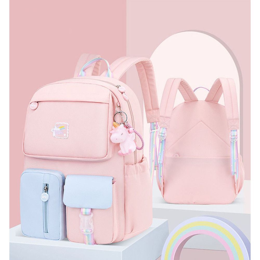 ピンク×ブルー  スモール  リュックサック キッズ pk418 リュック キッズ 女の子 バックパック リュックサック デイパック キッズリュックサック 子供用リュック 小学生 バッグ バック おしゃ