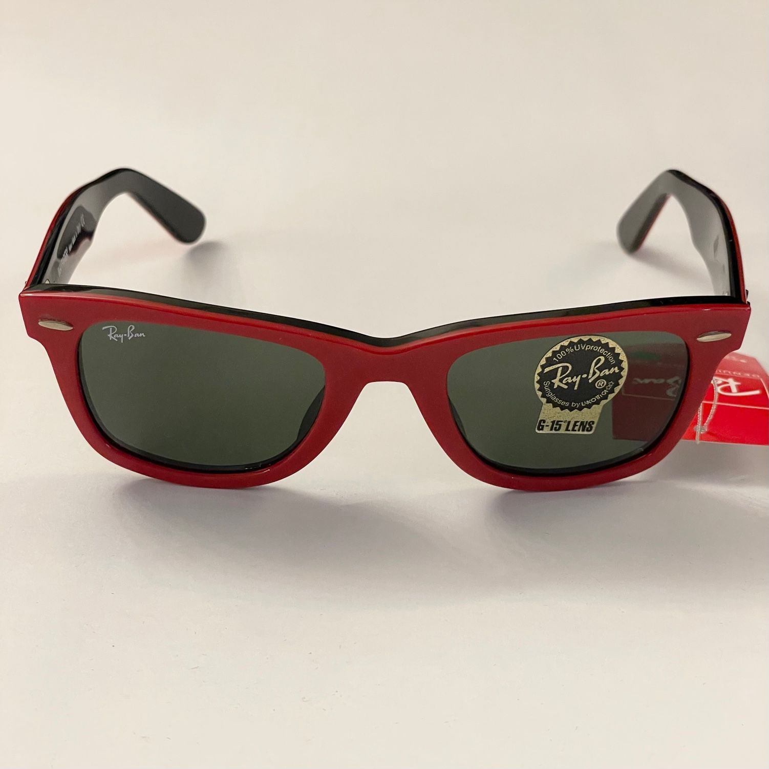 ☆タグ付き新古品☆ HAND MADE IN ITALY製 Ray-Ban WAYFARER ツートンカラーサングラス レッド×ブラック RB2140A-955  - メルカリ