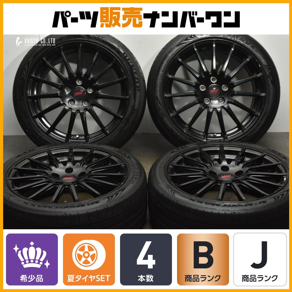 ホイールのみ販売 STi 18in 7.5J 55 PCD114.3 ダンロップ 225|45R18 VAG WRX S4 VN VM レヴォーグ GU インプレッサハッチバック