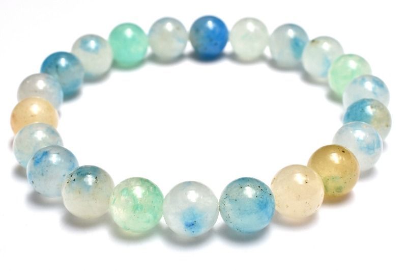 【１点物】希少◇高発色 トロレアイトインクォーツ(トロール石)　8.5mm　ブレスレット パワーストーン 天然石 _MA4789