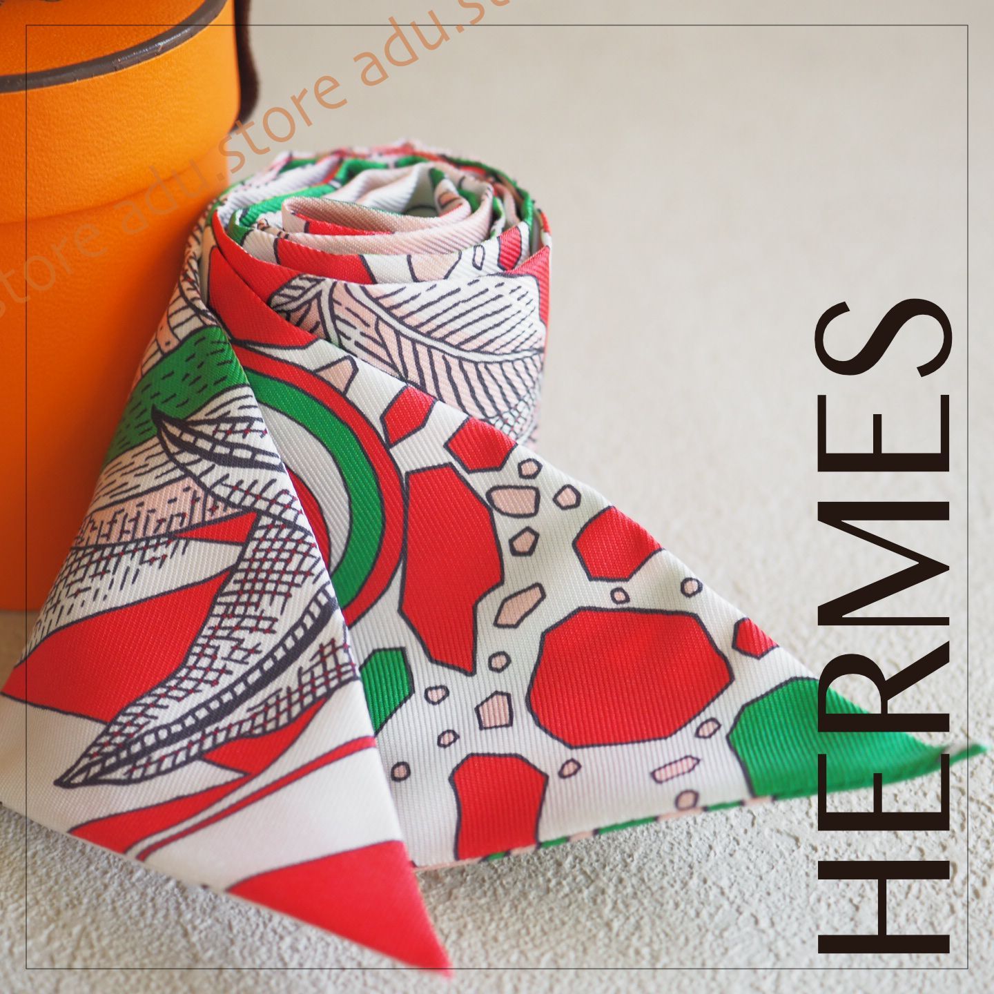 着後レビューで 送料無料 エルメス HERMES ツイリー アマゾンのダンス