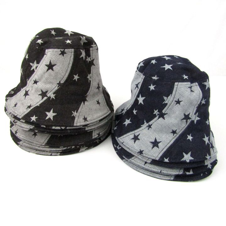 帽子 バケットハット 15点セット 星柄 52cm ネイビー ダークブラウン 子供用 帽子 まとめて 大量 キッズ 女の子用 hat