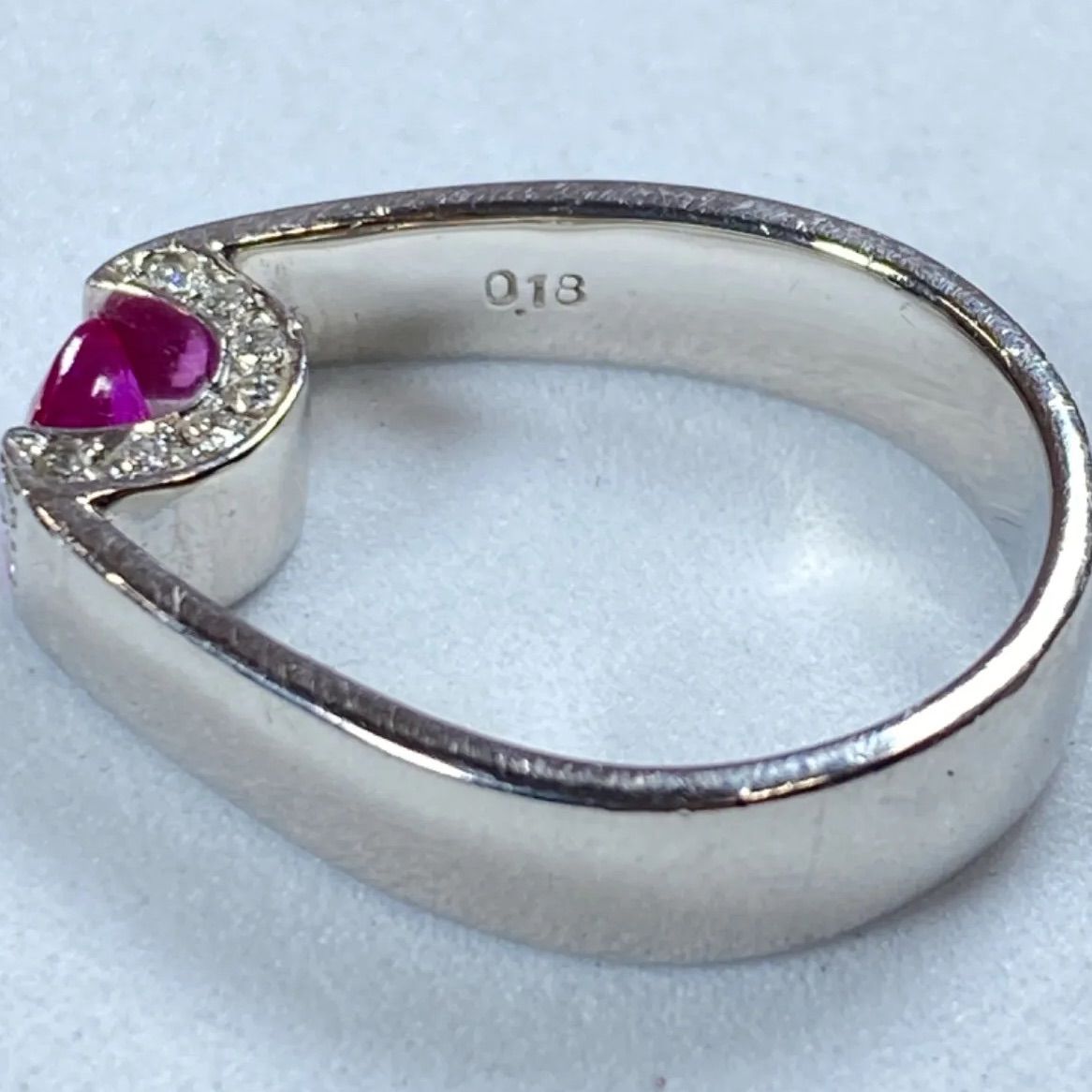 希少】Pt900 ルビー・ダイヤモンドリング R:0.5ct D:0.18ct - メルカリ