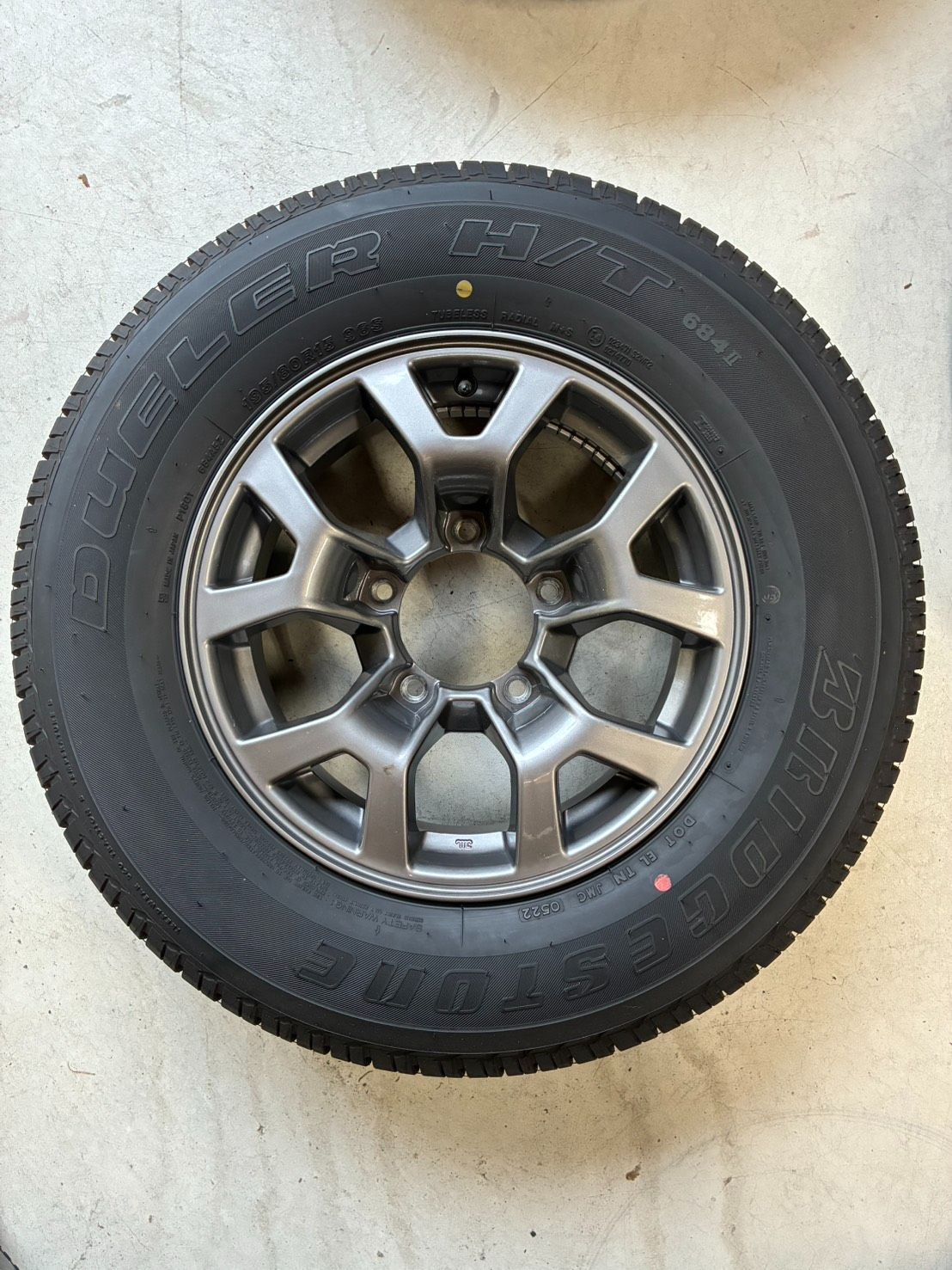 ジムニーシエラ 純正15インチアルミホイール タイヤセット 倉庫保管品 195|80R15 4本セット