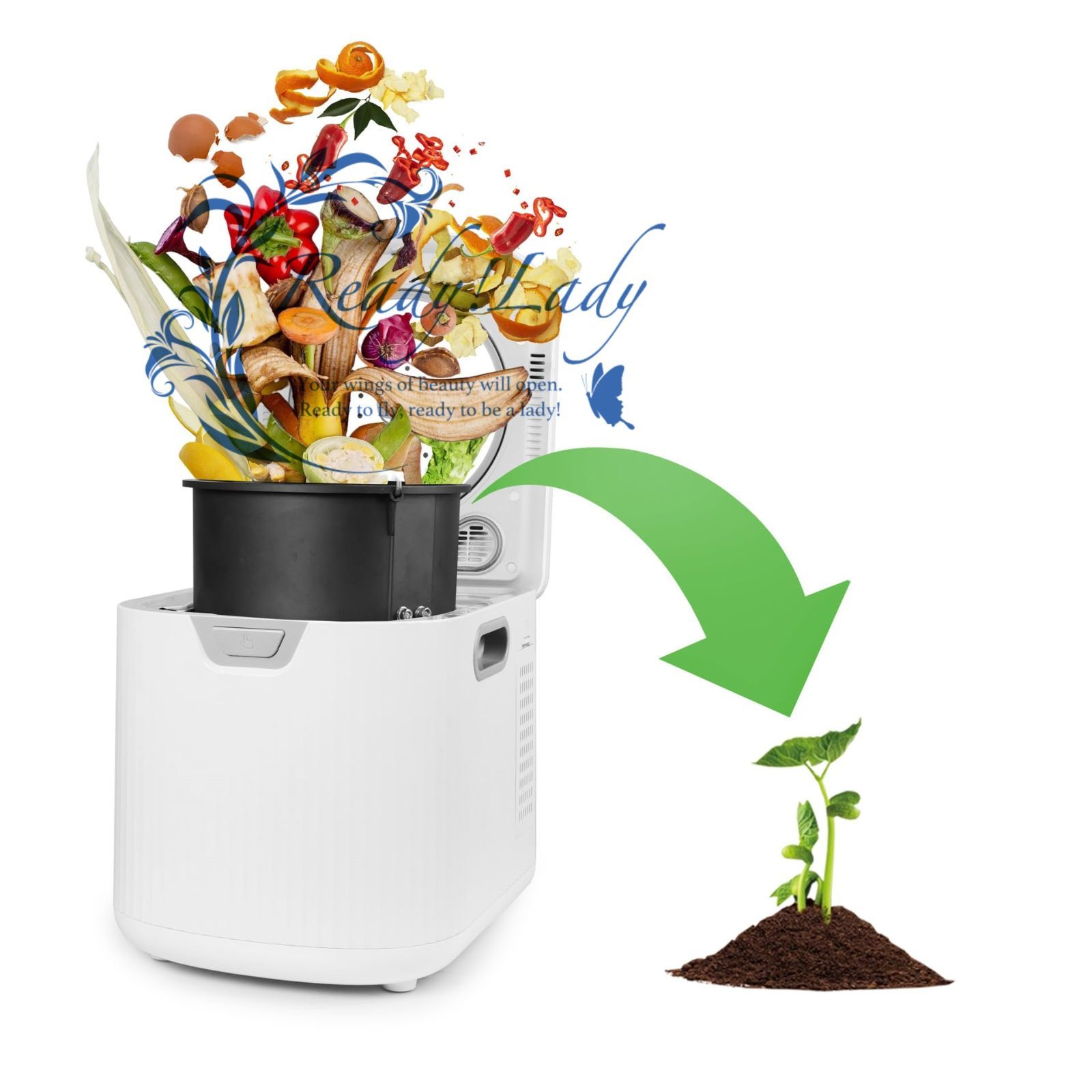 新アップグレード 生ゴミをギュッと削減 生ごみ処理機粉砕 乾燥 新型加熱式 電気式 静音 助成金対象 肥料 ホワイト SKLAD-KIRPICHA_RU