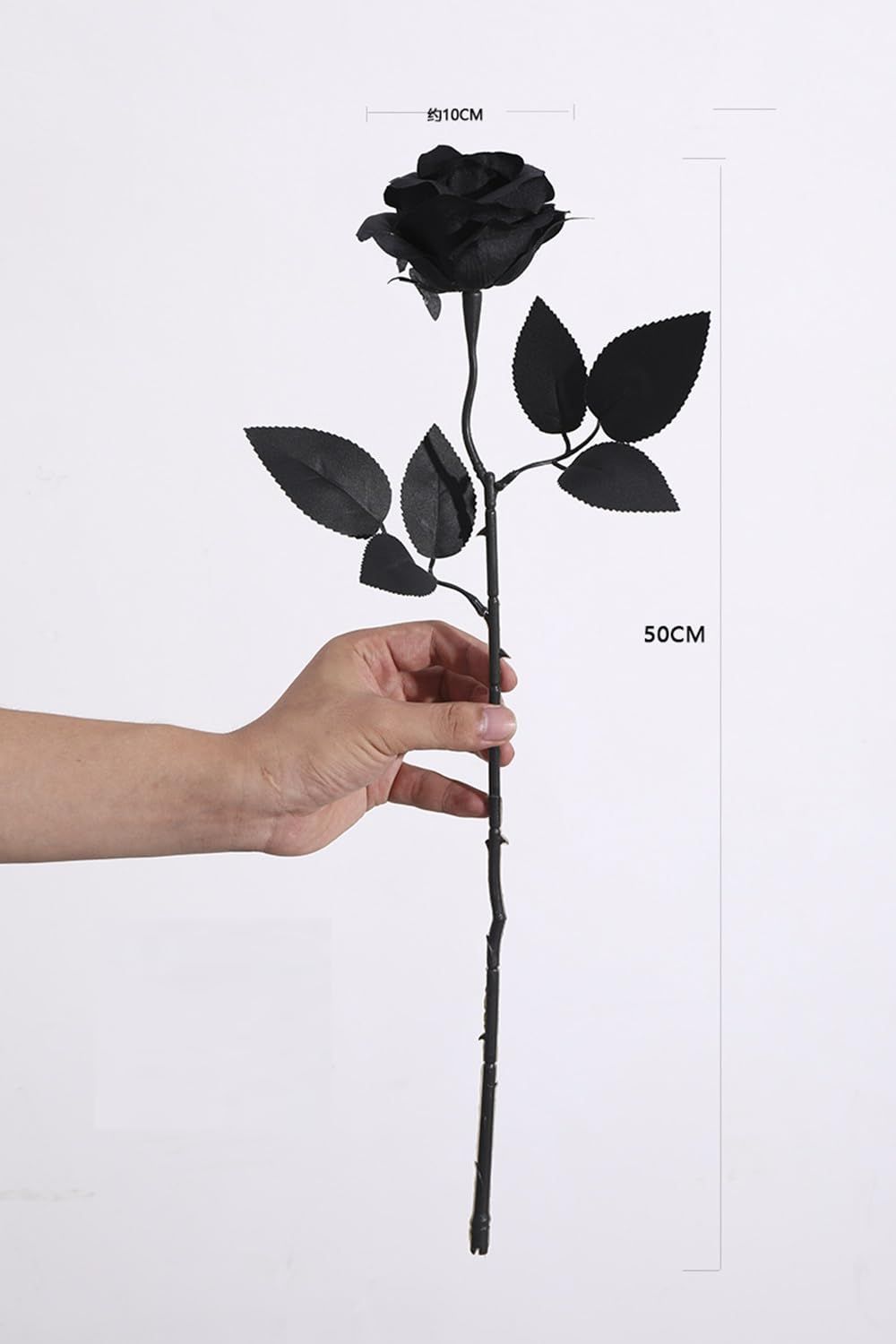 特価商品】siawadeky バラ 造花 黒ローズ 9本セット 一輪 花束 黒薔薇