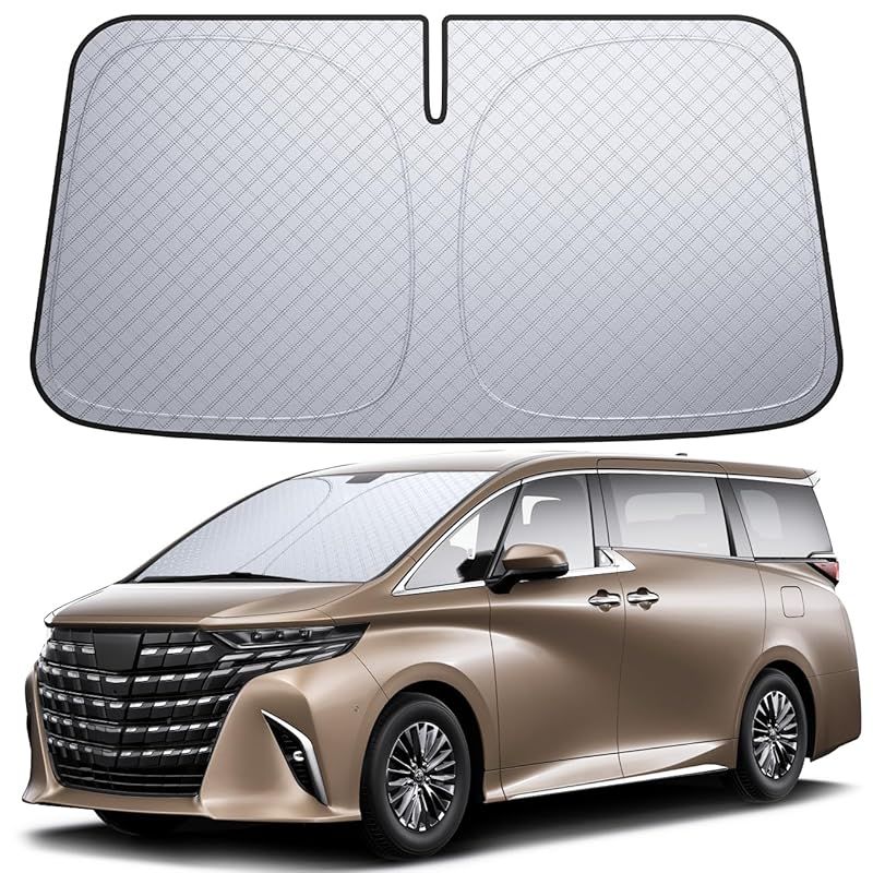 【6層断熱素材】 Lamicall トヨタ アルファード/ヴェルファイア 40系 フロントガラス サンシェード: 車サンシェード 日除け 車 クルマ フロントサンシェード， 車用 フロントガラス サンシェー