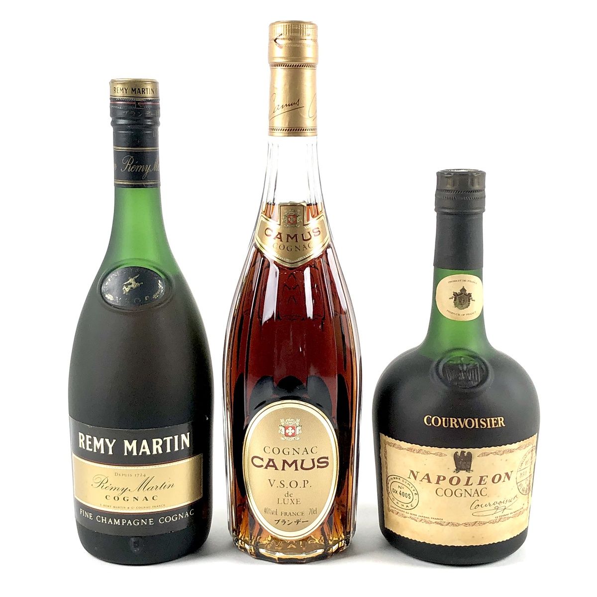 3本 REMY MARTIN CAMUS COURVOISIER コニャック ブランデー セット