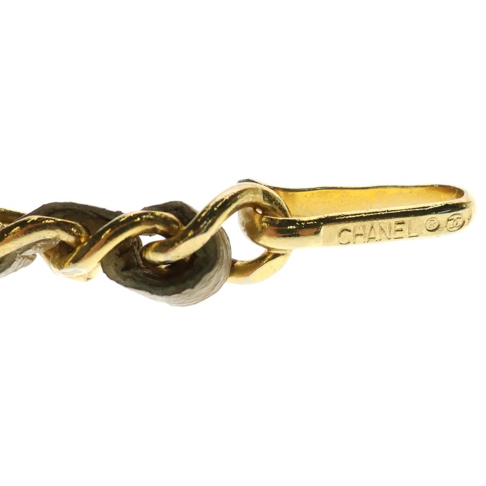 GP×レザー ベージュ×ゴールド