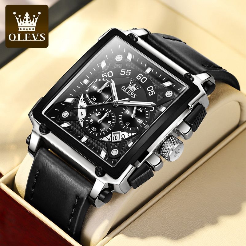 多機能クロノグラフ搭載 メンズ腕時計 革ベルト 全5カラー】腕時計 