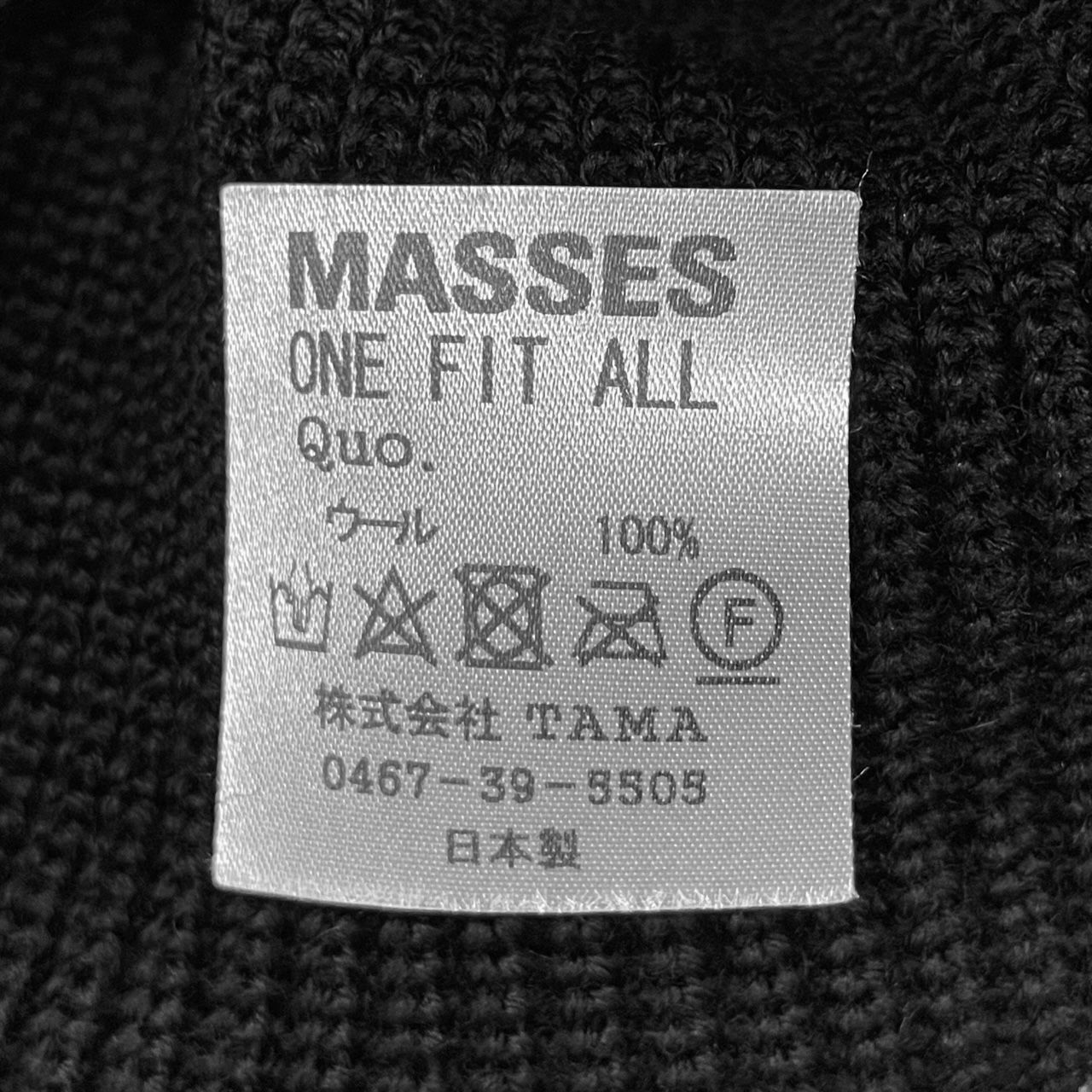 定価9680円 新品 MASSES KNIT CAP ニットキャップ ビーニー マシス