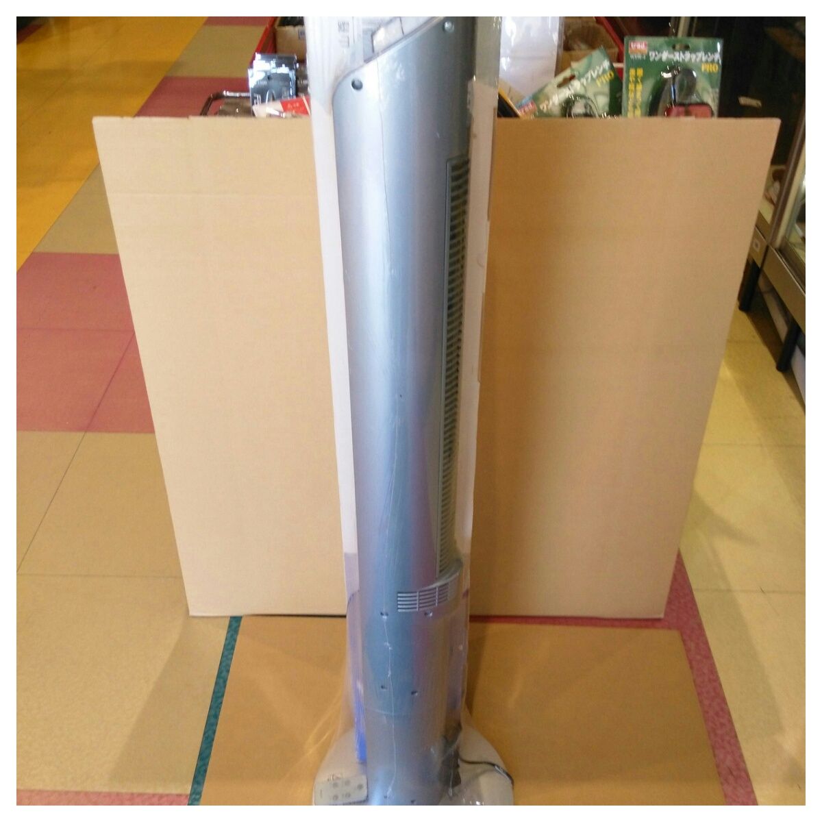 中古】ヤマゼン スリムタワーファン YSR-L120-SH シルバーグレー