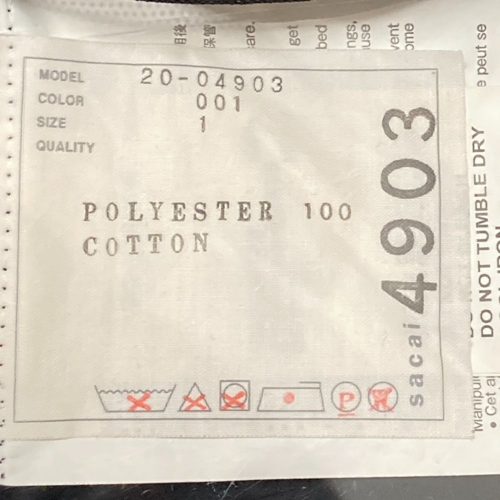 美品 20SS sacai サカイ リゾートコレクション ノースリーブワンピース  