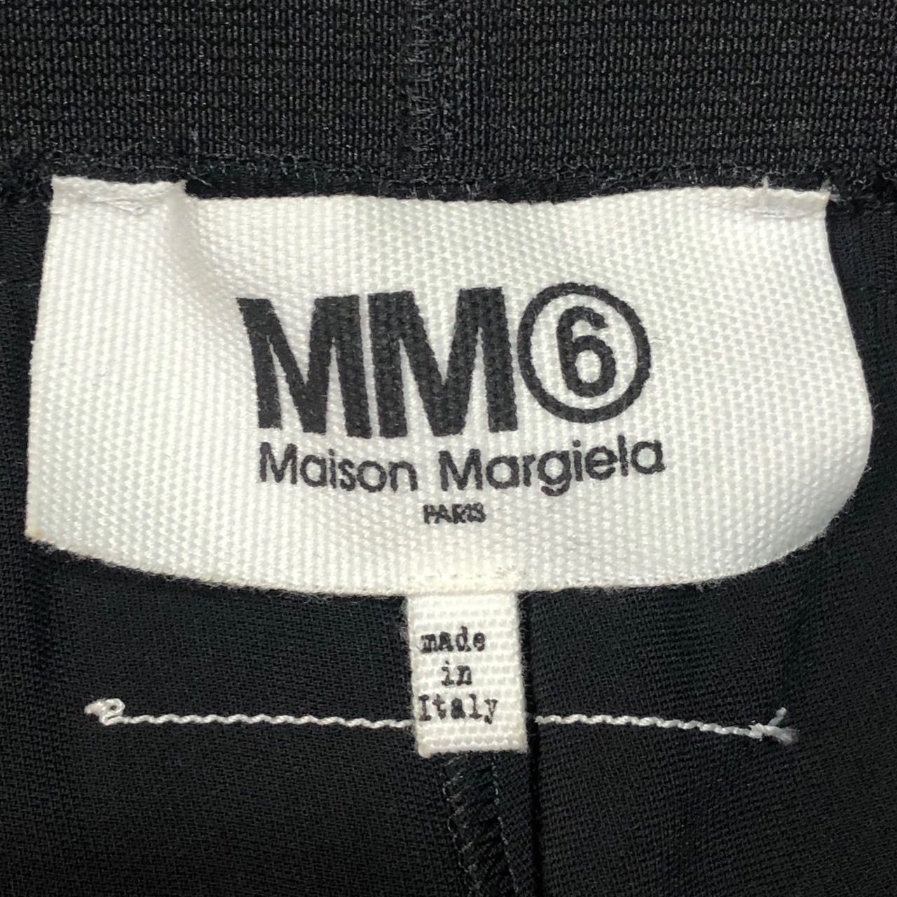 MM6 Maison Margiela(エムエムシックス) 20AW アシンメトリーワイドパンツ/切替/ウエストゴム/スラックス S52KA0268  42(XLサイズ程度)/裾上げ有 ブラック×ベージュ - メルカリ