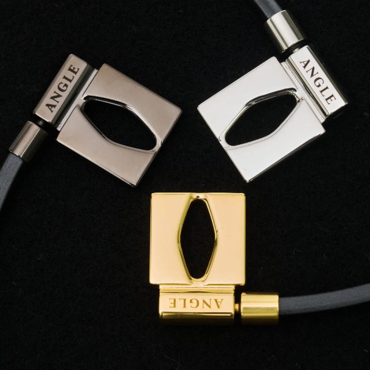 医療機器 ANGLE e.MODEL 01 NECKLACE プラチナ ブラック Ｌ 50cm