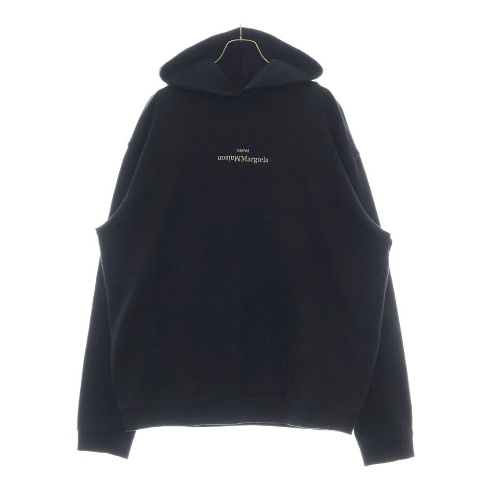 Maison Margiela 10 メゾン マルジェラ 22AW Sweatshirt ロゴ刺繍 プルオーバー スウェット パーカー フーディー ブラック S50GU0167 S25503
