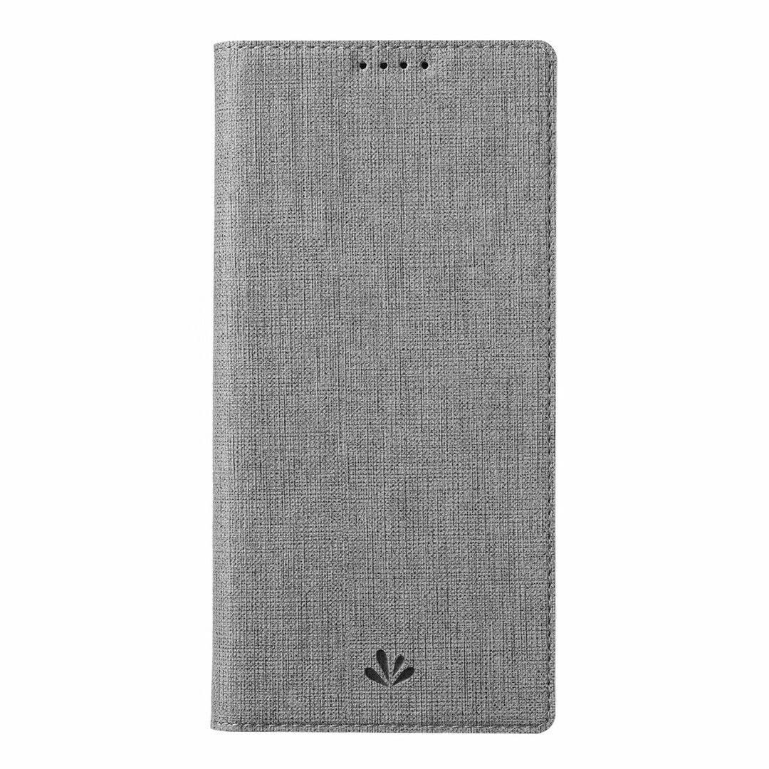 ViLi Xperia 10III SO-52B SOG04 対応 手帳型 マグネット式 薄型 スリム 軽量 シンプル スタンド機能 カード収納 付き ケース グレー CXP10III-BFVL-GY