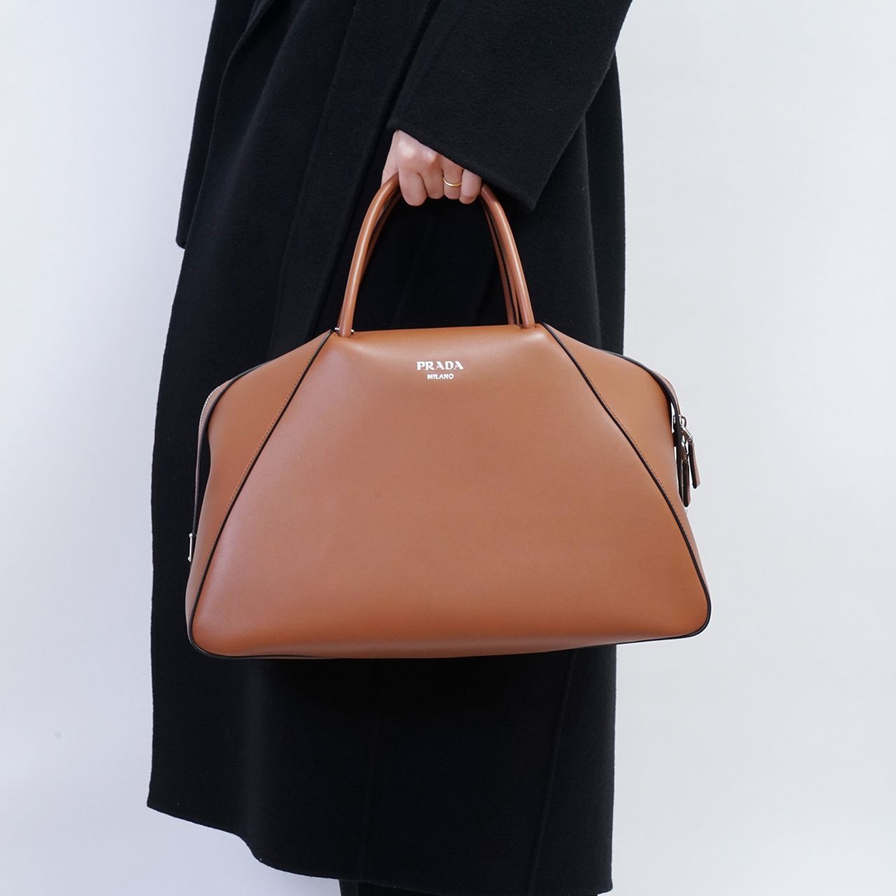 【セール】プラダ スーパーノバレザーハンドバッグ☆1BA366 2DDJ プラダ PRADA ハンドバッグ レディース スーパーノヴァ グレー