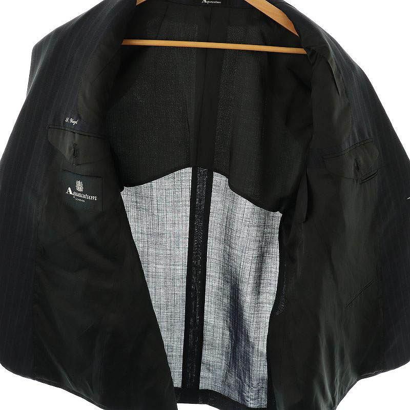 Aquascutum 黒 テーラードジャケット　綺麗 アクアスキュータム AQUASCUTUM テーラードジャケット
