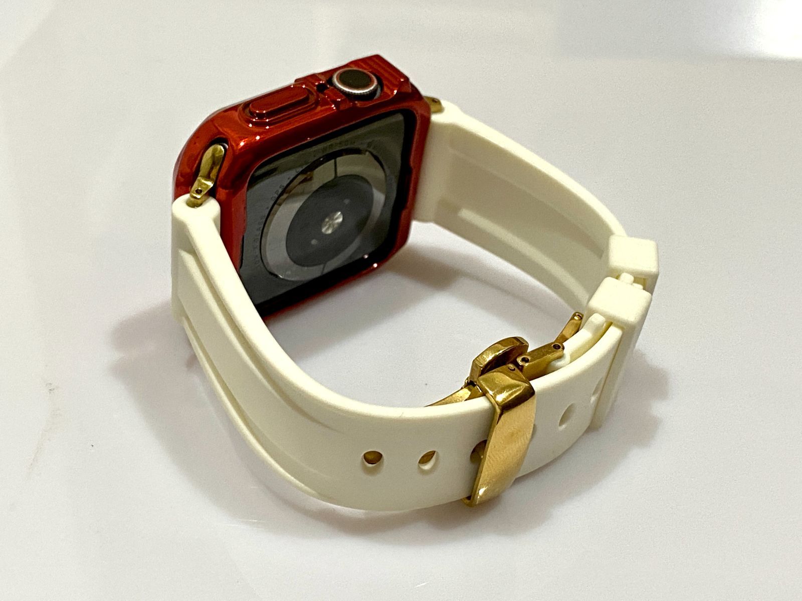 44mm アップルウォッチバンド レディース カスタム シルバー☆アップルウォッチバンド ステンレス カバー キラキラ Apple