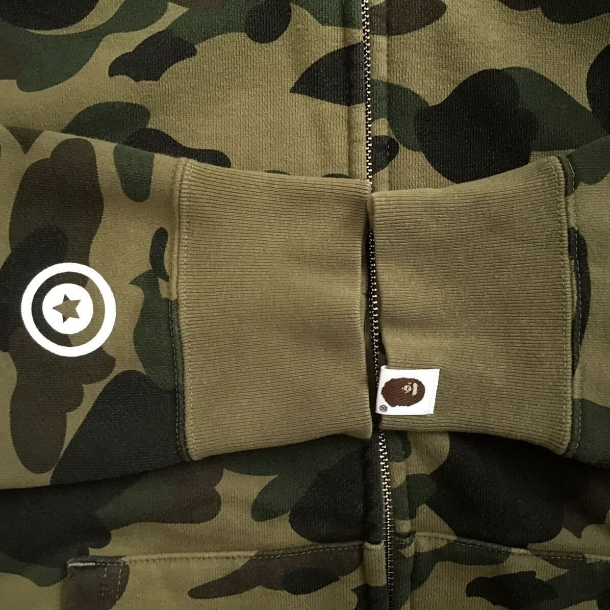 1st camo green ロング シャーク パーカー Mサイズ Long shark full